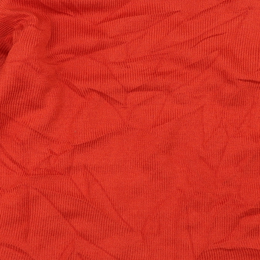Brand and care label for Akal women’s red jumper, size M