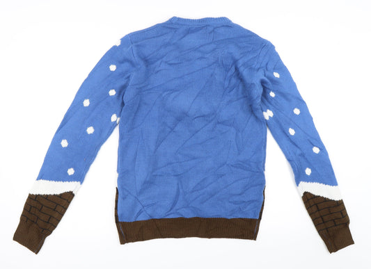 Cedar Wood State Mens Blue Pullover Jumper Size XS - santa christmas