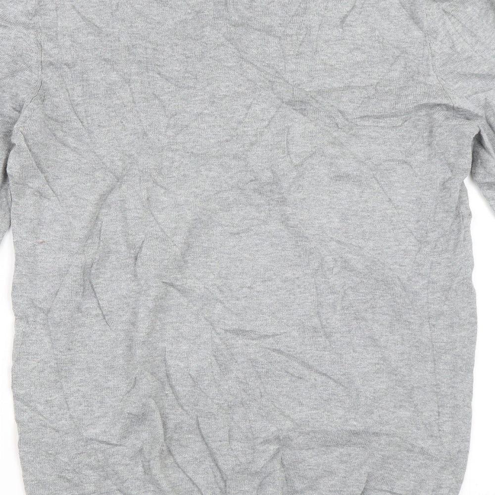 Brand and care label for H&M women’s grey jumper, size S, - christmas wine