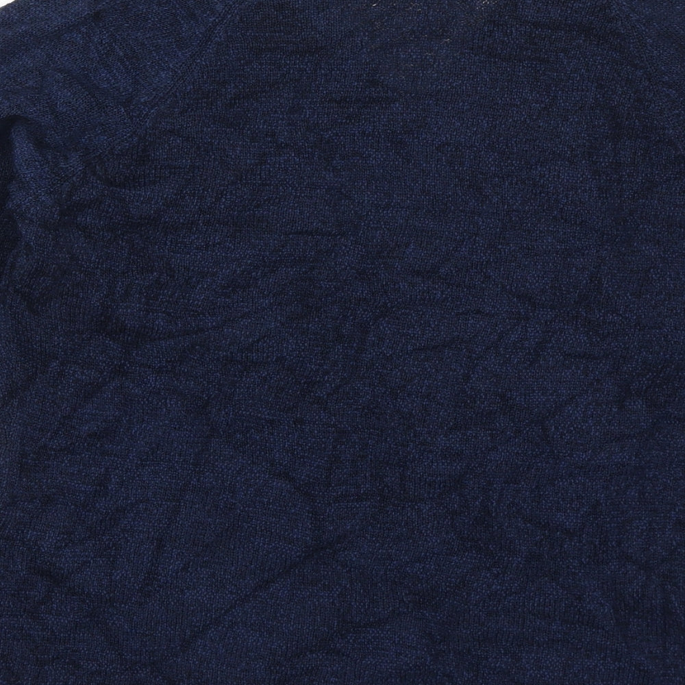 Brand and care label for Next women’s blue jumper, size UK 14
