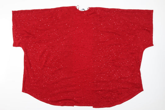 Isle Womens Red Polka Dot Cardigan Jumper Size S