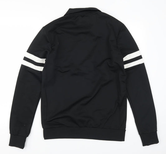 HIIT Mens Black Striped Pullover Sweatshirt Size S
