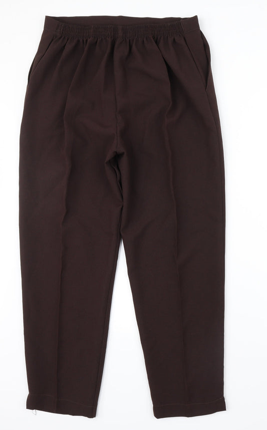 Preworn Womens Brown Trousers Size 20 L26.5 in