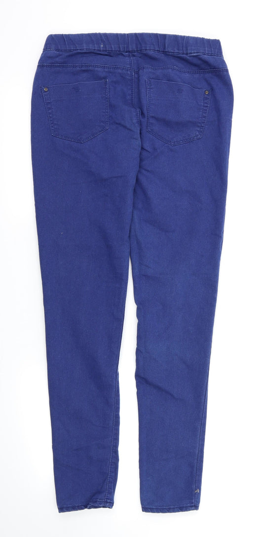 Denim & Co. Womens Blue Jegging Trousers Size 8 L30 in - Stretch waistband