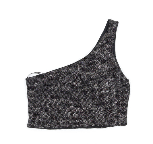 Topshop Womens Black Basic T-Shirt Size 10