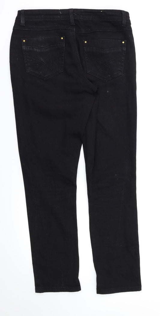 24/7 Womens Black Skinny Jeans Size 10 L29 in