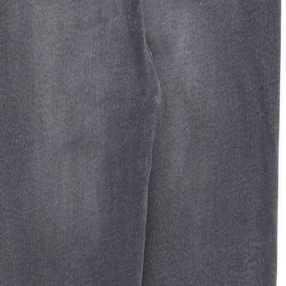 Brand and care label for Denim&co girls’ black skinny jeans, size 13-14, years
