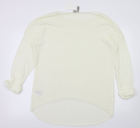 H&M Womens Ivory Basic Blouse Size M