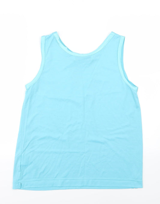 Papillon Womens Blue Jersey Basic Tank Size M
