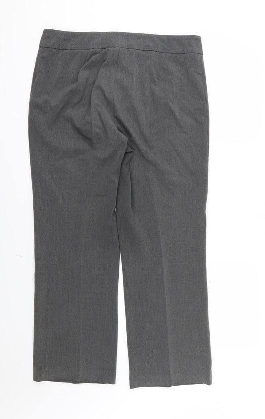 Ellie Louise Womens Grey Rayon Trousers Size 16 L28 in