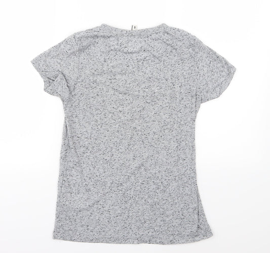 H&M Womens Grey Jersey Basic T-Shirt Size S