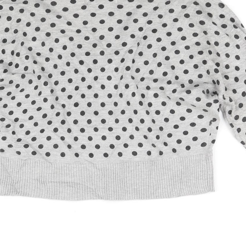 Brand and care label for glamorous women’s green cardigan jumper, size UK 12, - button up