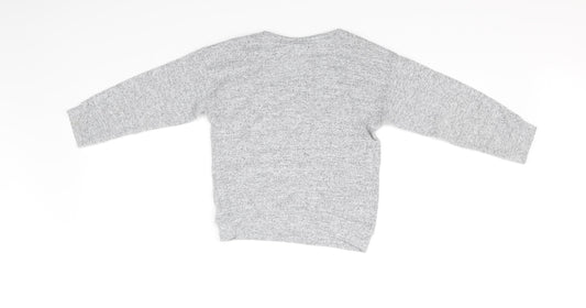 Sweet Millie Girls Grey Pullover Jumper Size 7 Years