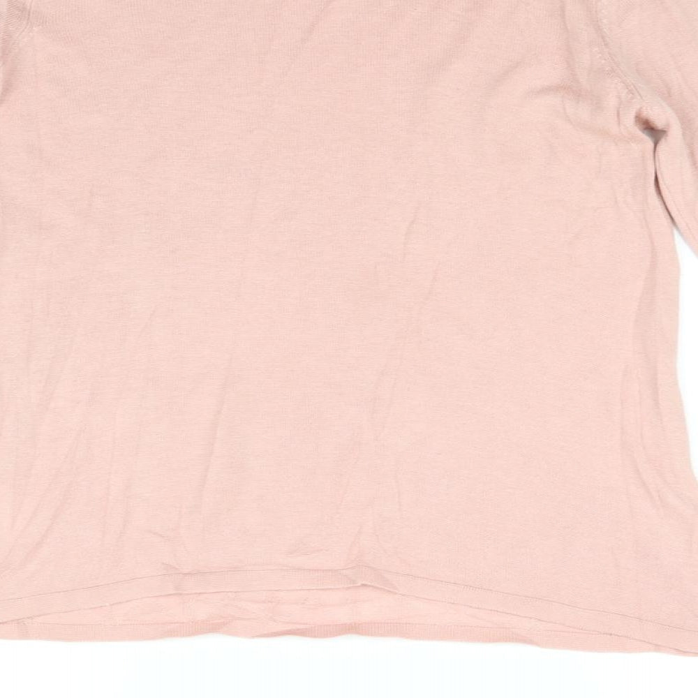 Brand and care label for Miller's women’s orange jumper, size S