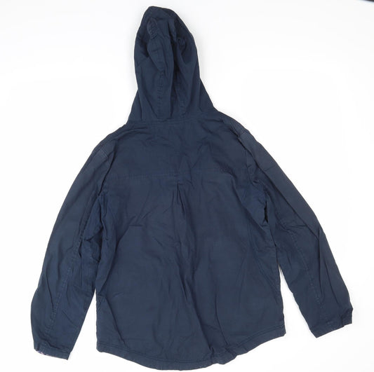 Preworn Womens Blue Windbreaker Coat Size S