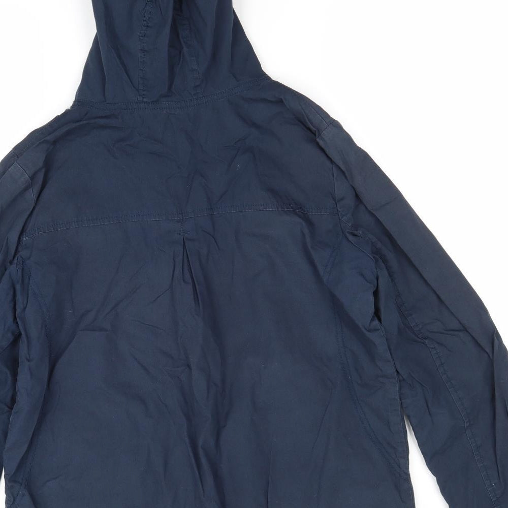 Preworn Womens Blue Windbreaker Coat Size S