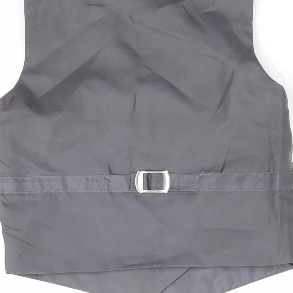 Brand and care label for Romaario boys’ grey overcoat waistcoat, size 3, years