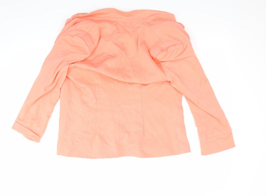 Evita Womens Orange Jacket Blazer Size 12