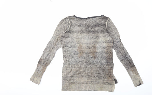 YAYA Womens Grey Knit Pullover Jumper Size L