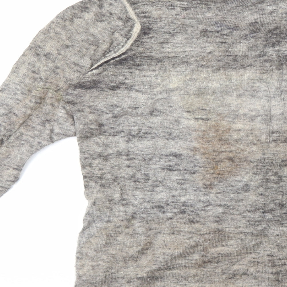 Brand and care label for YAYA women’s grey knit jumper, size L