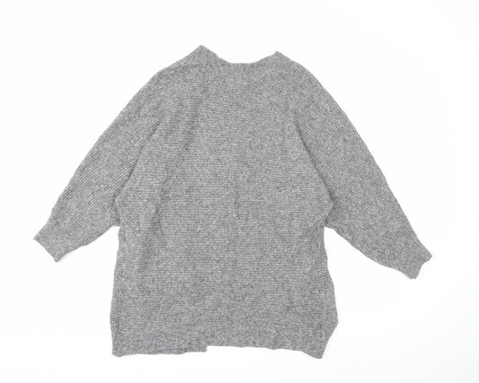 Pink Rose Womens Grey Knit Cardigan Jumper Size S