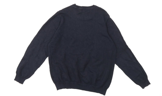 Marks and Spencer Mens Blue Knit Pullover Jumper Size L