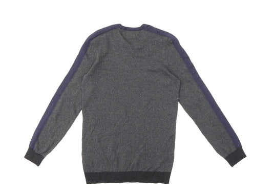 Marks and Spencer Mens Grey Knit Pullover Jumper Size XS