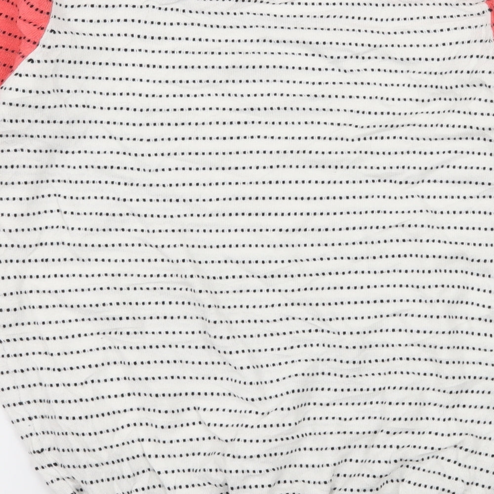 Brand and care label for Oasis women’s multicoloured polka dot knit jumper, size XS