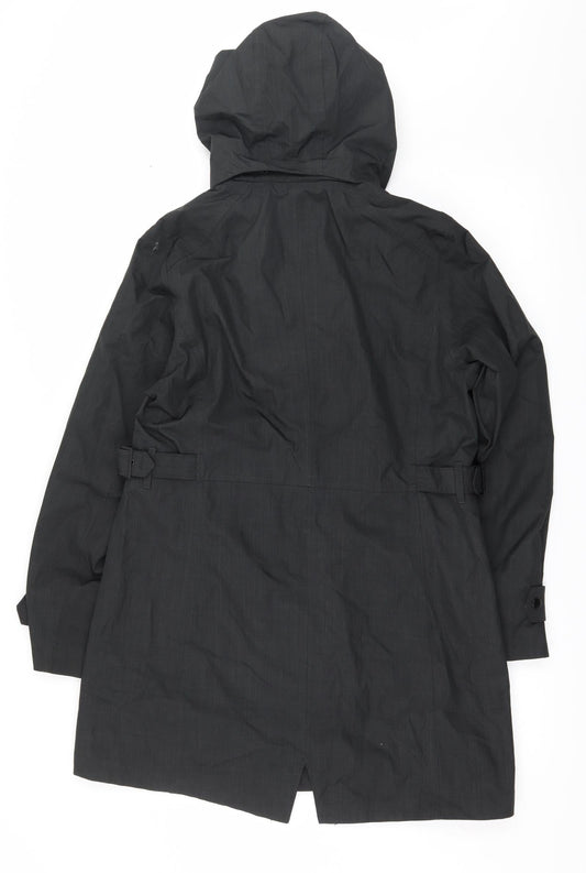 Kirklan Womens Grey Parka Coat Size M
