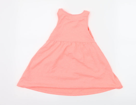 Nutmeg Girls Orange Jersey Tank Dress Size 2-3 Years