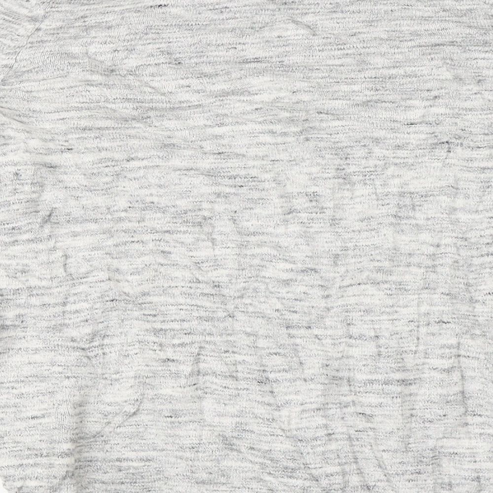 Brand and care label for L.O.G.G women’s grey jumper, size S