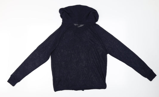 H&M Womens Blue Pullover Hoodie Size M