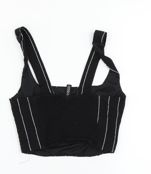 H&M Womens Black Striped Ringer Tank Size 4