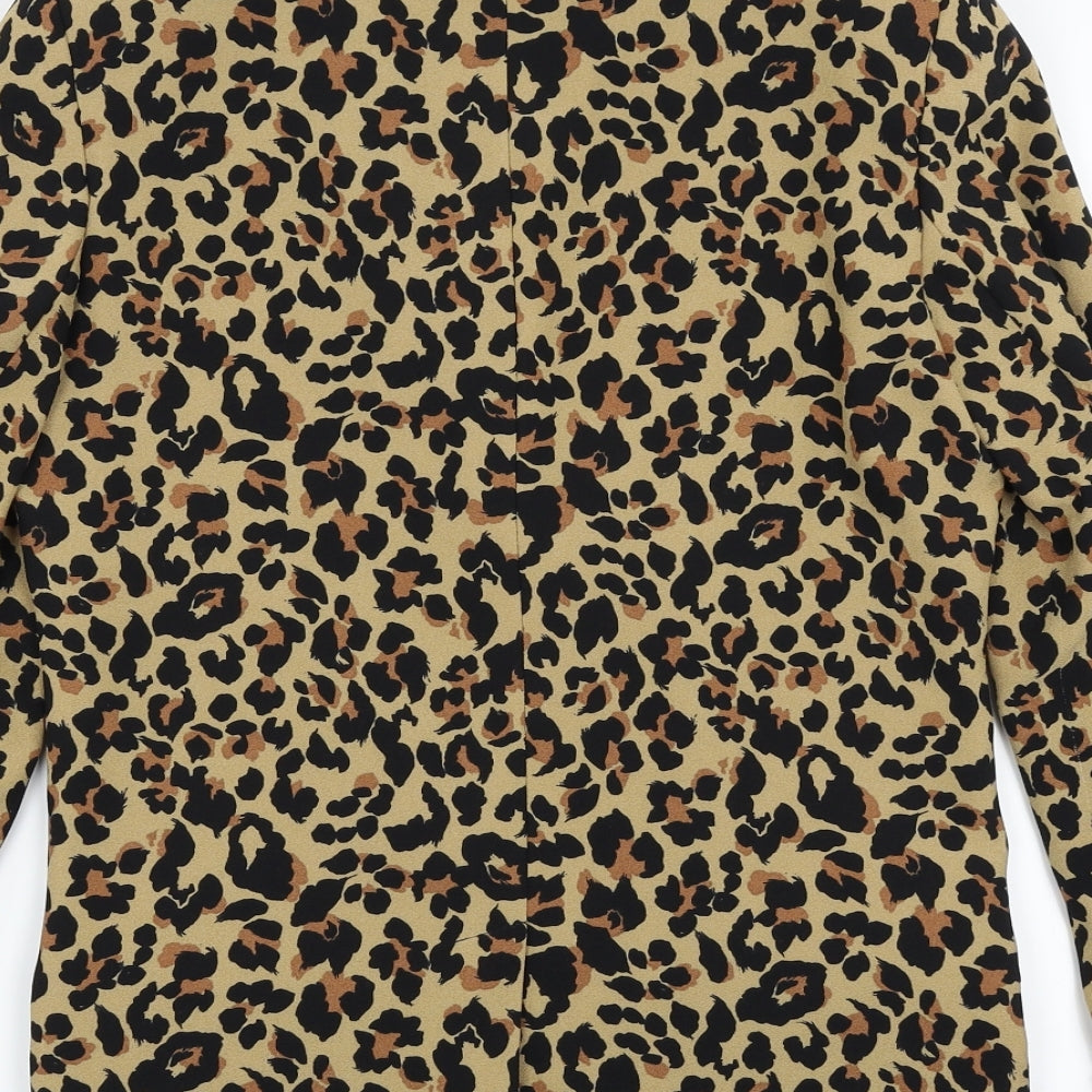 Brand and care label for Next women’s multicoloured animal print jacket blazer, size UK 6