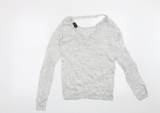 VILA Womens Grey Pullover Jumper Size S