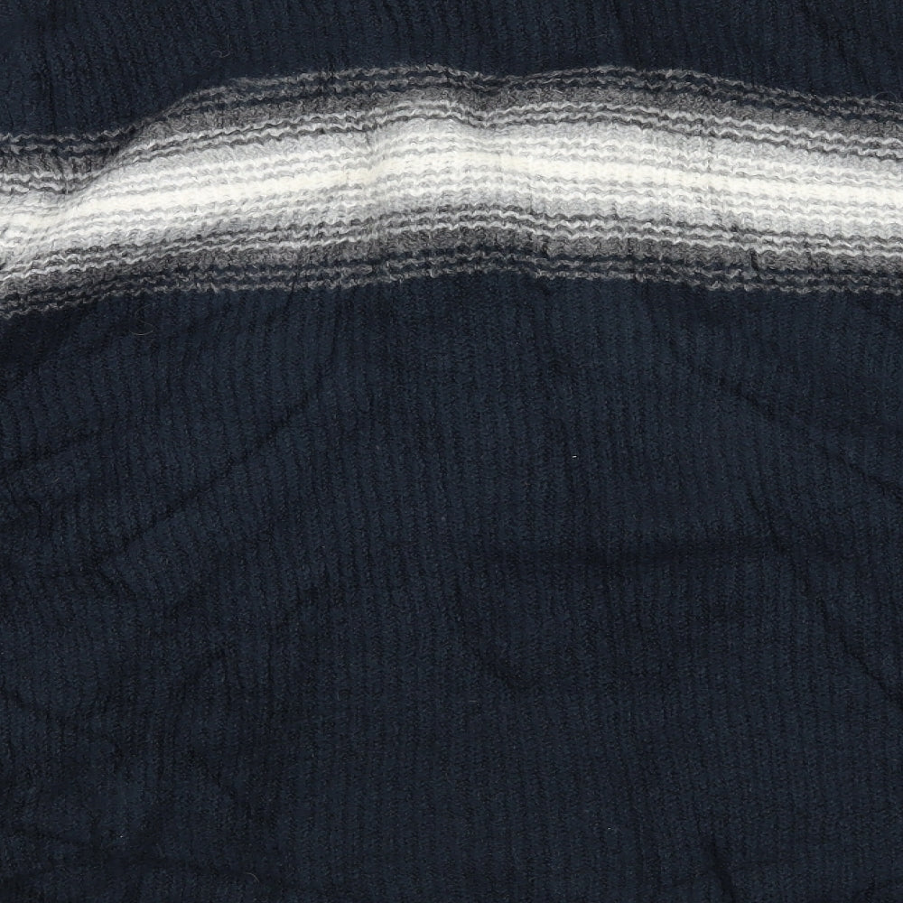 Marks and Spencer Mens Blue Striped Pullover Jumper Size L