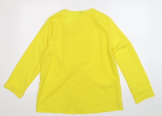 Preworn Womens Yellow Basic Button-Up Size M