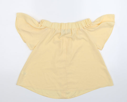 Select Womens Beige Basic Blouse Size 8