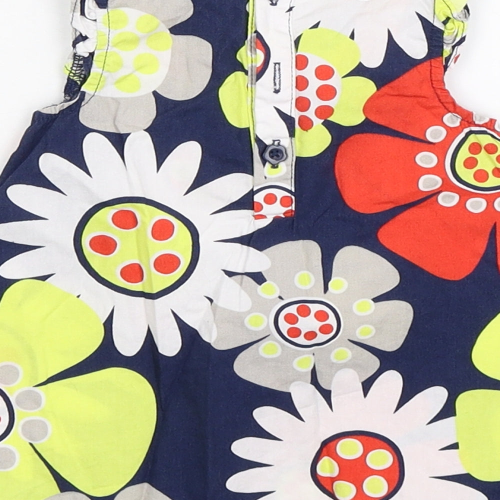 Brand and care label for Tu girls’ multicoloured floral fit & flare, size 3-6, months