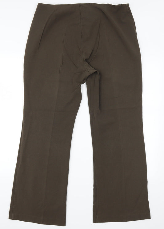 Papaya Womens Brown Sweatpants Trousers Size 16 L29 in