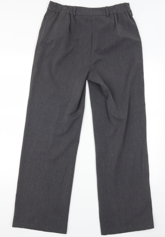 slimma Womens Grey Trousers Size 10 L28 in