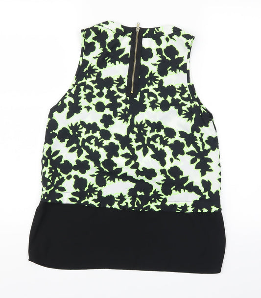 River Island Womens Black Camouflage Basic Tank Size 10