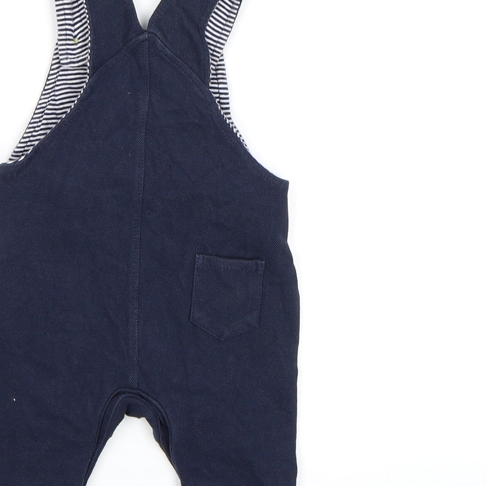 Debenhams Boys Blue Romper One-Piece Size 0-3 Months - Dungaree