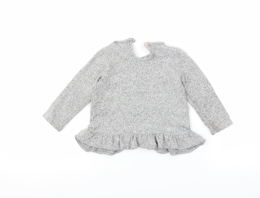 George Girls Grey Basic T-Shirt Size 12-13 Years