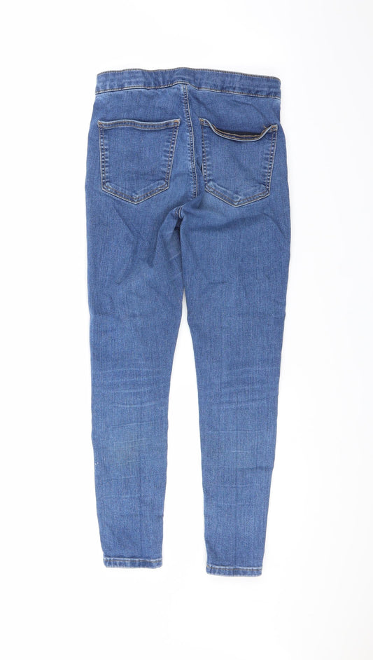 Topshop Womens Blue Denim Straight Jeans Size 30 L24 in
