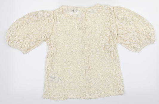 NEXT Womens White Basic Blouse Size 8