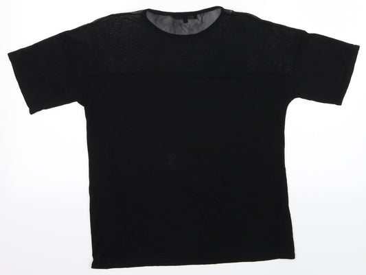 Daisy Street Womens Black Basic T-Shirt Size M