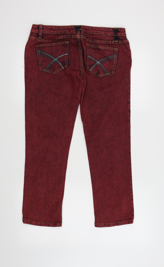 725 Originals Womens Red Cropped Jeans Size 34 in L25 in