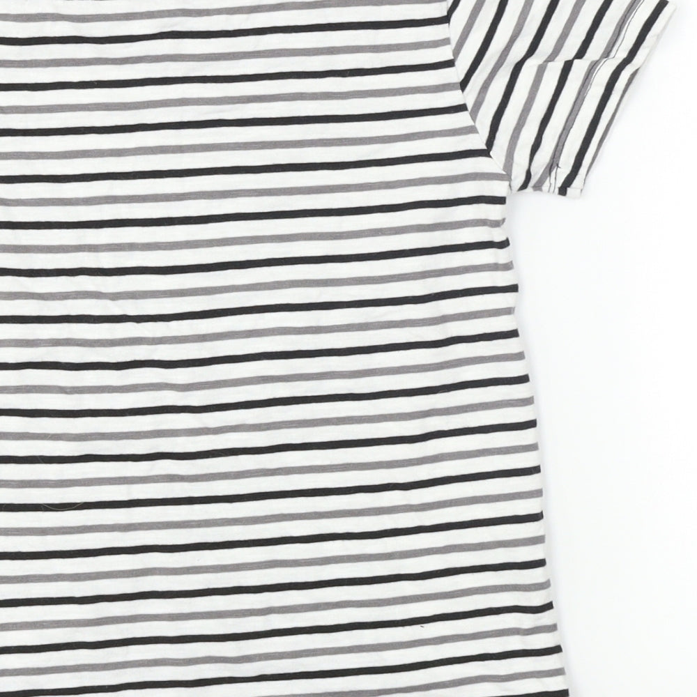 NEXT Boys White Striped Basic T-Shirt Size 5-6 Years - Stripey