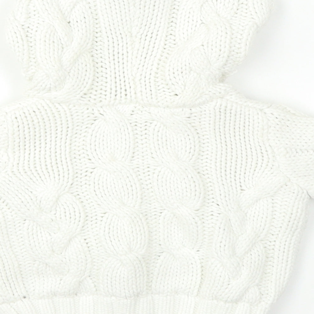 Preworn Baby White Jacket Coat Size 12 Months